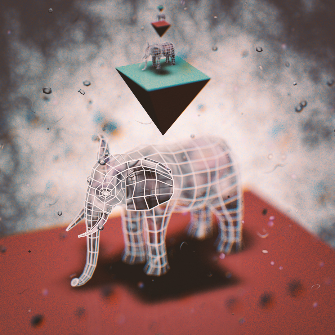 Elephant 3D Render