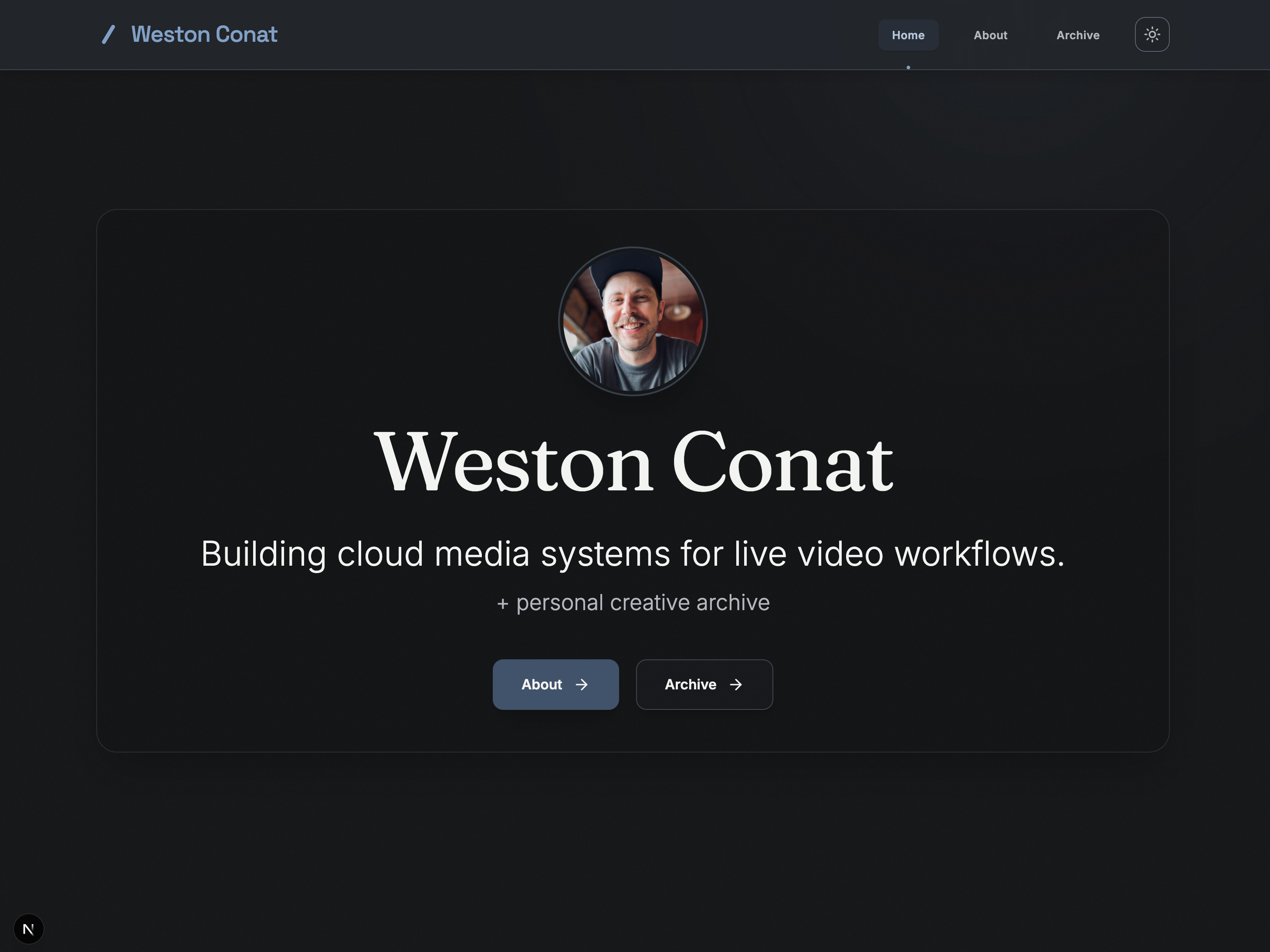 Screenshot of the homepage for westonconat.com