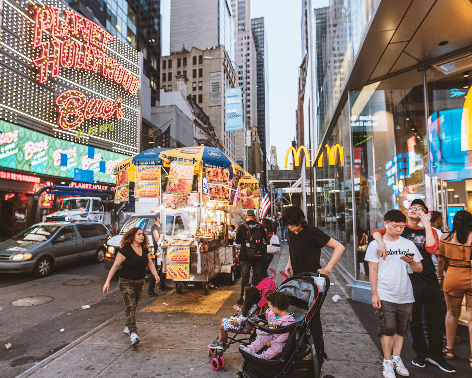 New York City street corner architecture