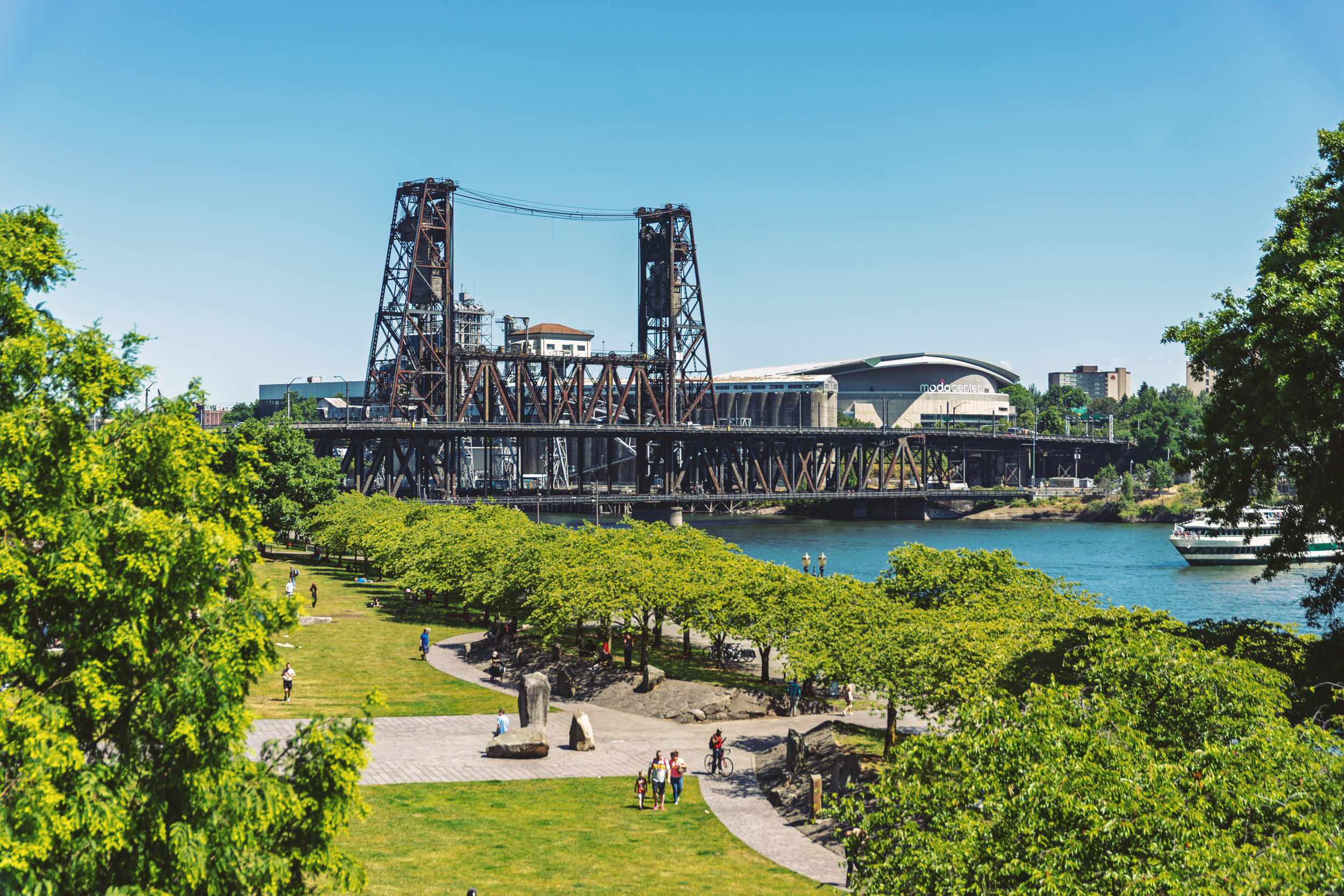 Steel Bridge and Portland waterfront